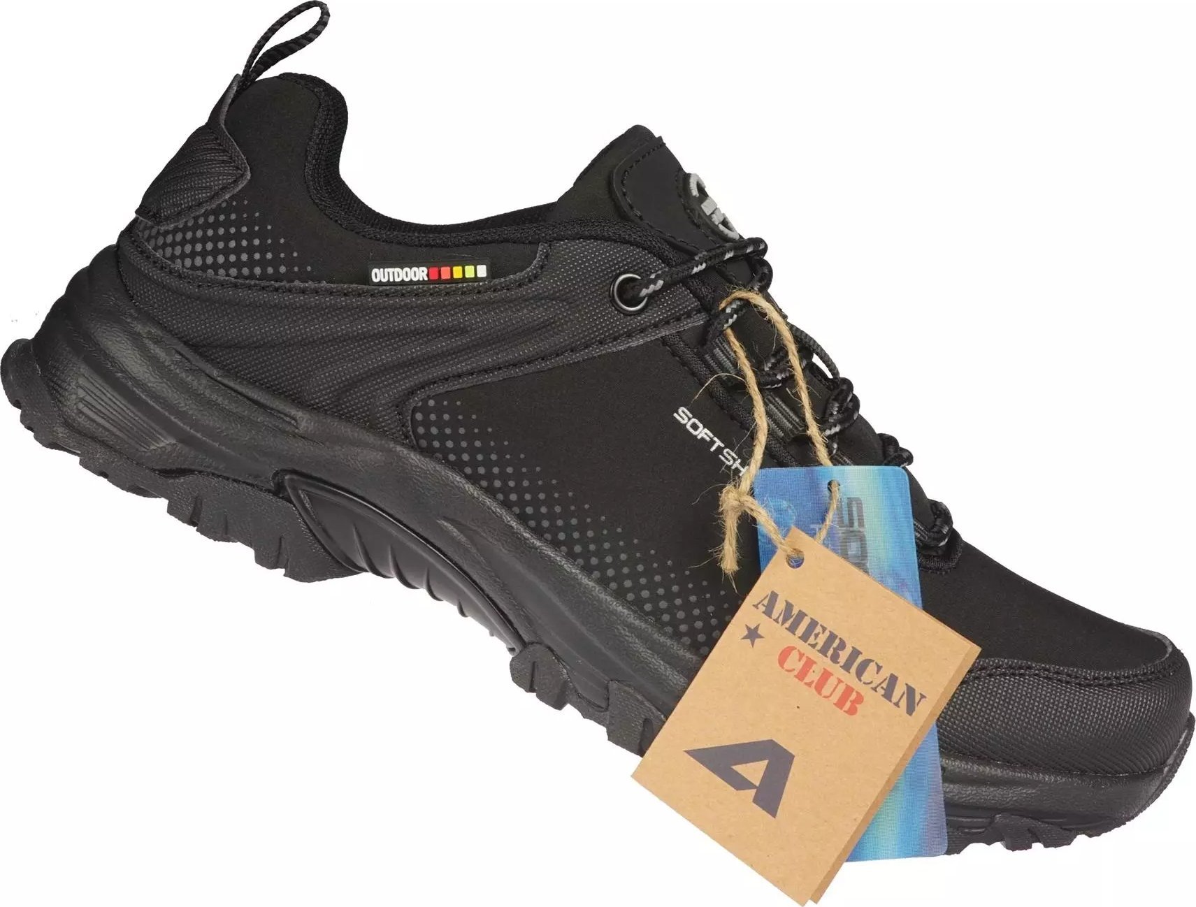 Buty trekkingowe męskie American Club Męskie buty trekkingowe American Club WT-169/24 czarne buty sportowe 46