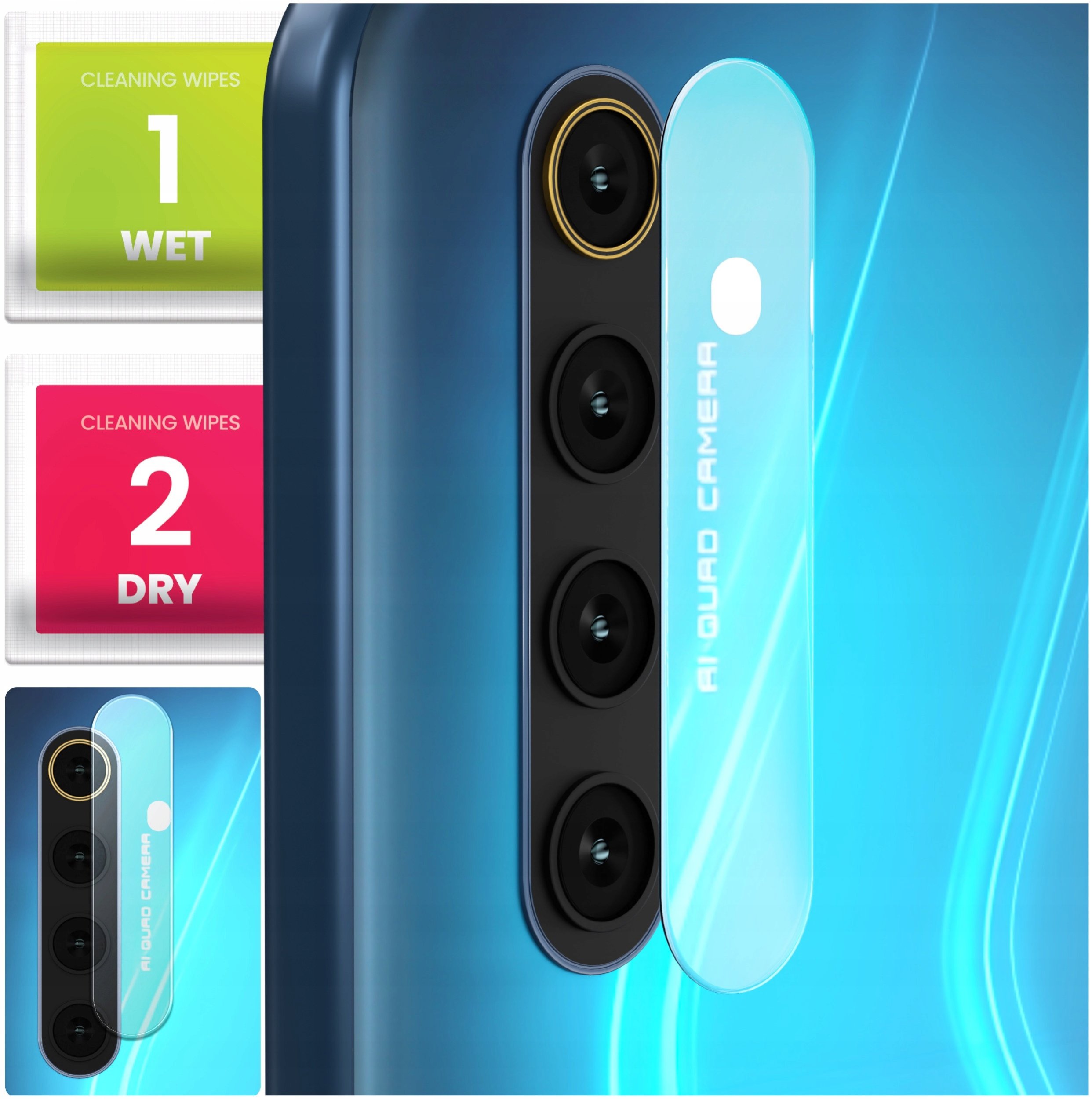 SZKŁO NA APARAT DO REALME 6 PRO SZKIEŁKO OCHRONNE NA OBIEKTYW KAMERĘ TYŁ 9H