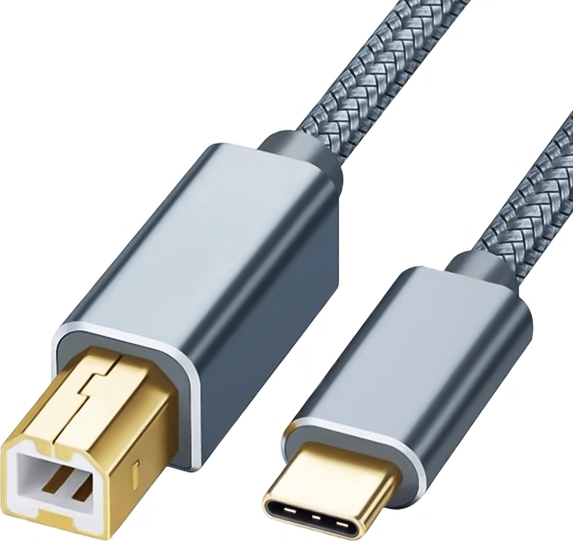 Kabel USB Reagle USB-C - USB-B 2 m Srebrny
