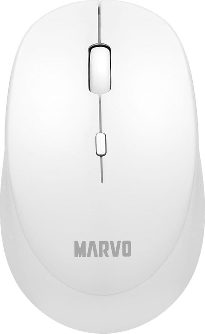 Mysz Marvo Marvo Mysz WM103WH, 1600DPI, 2.4 [GHz], optyczna, 4kl., bezprzewodowa, biała, 1 szt AA, biurowa, cicha