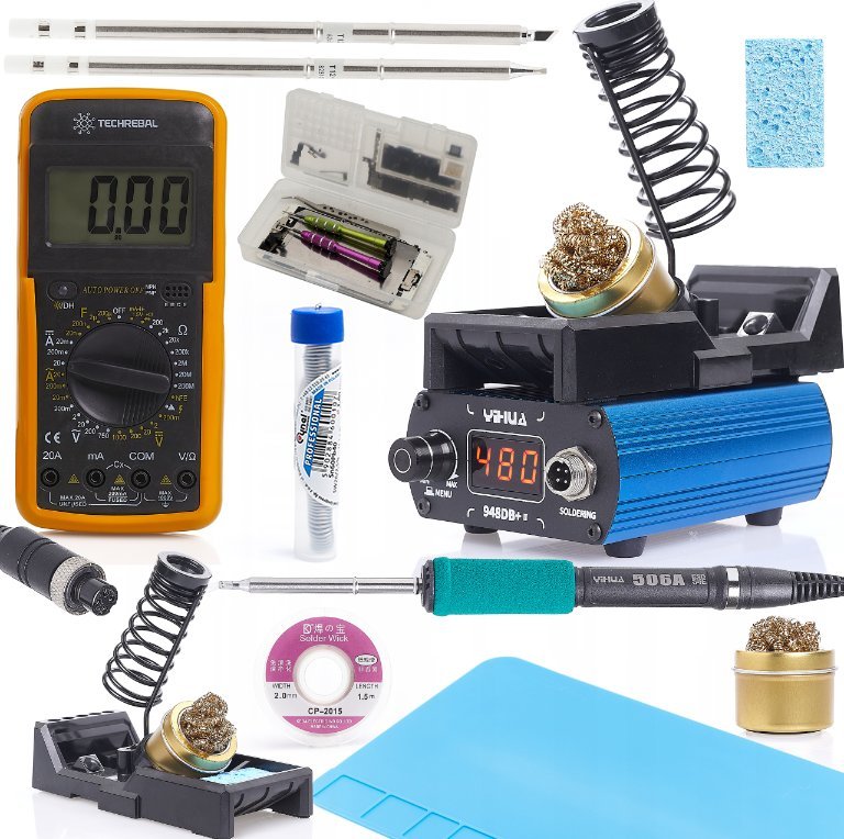 Stacja Lutownicza Lutownica Precyzyjna Yihua 948DB+II 75W T12 + Multimetr