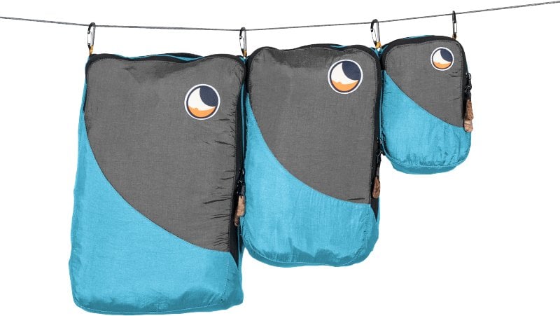 Zestaw 3 organizerów podróżnych TTTM aqua/d.grey