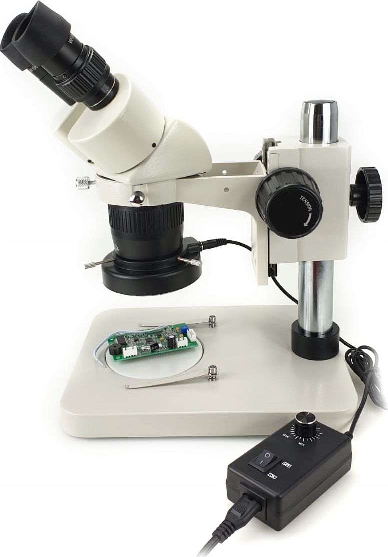 Mikroskop Techrebal Mikroskop stereoskopowy Techrebal 10E 20-40X + Regulowane oświetlenie 60x LED