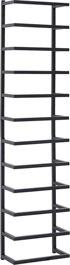 Elior Czarna dekoracyjna drabinka do łazienki - Metari 4X