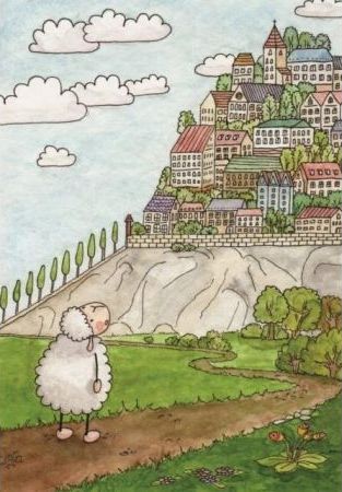 Szaron Pocztówka z kolorowanką - Nie zawali się dom