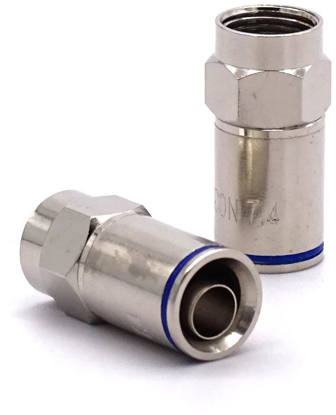 Wtyk F 7,4 mm OPTICUM z uszczelką, samozaciskowy, WTY0010, 1szt.