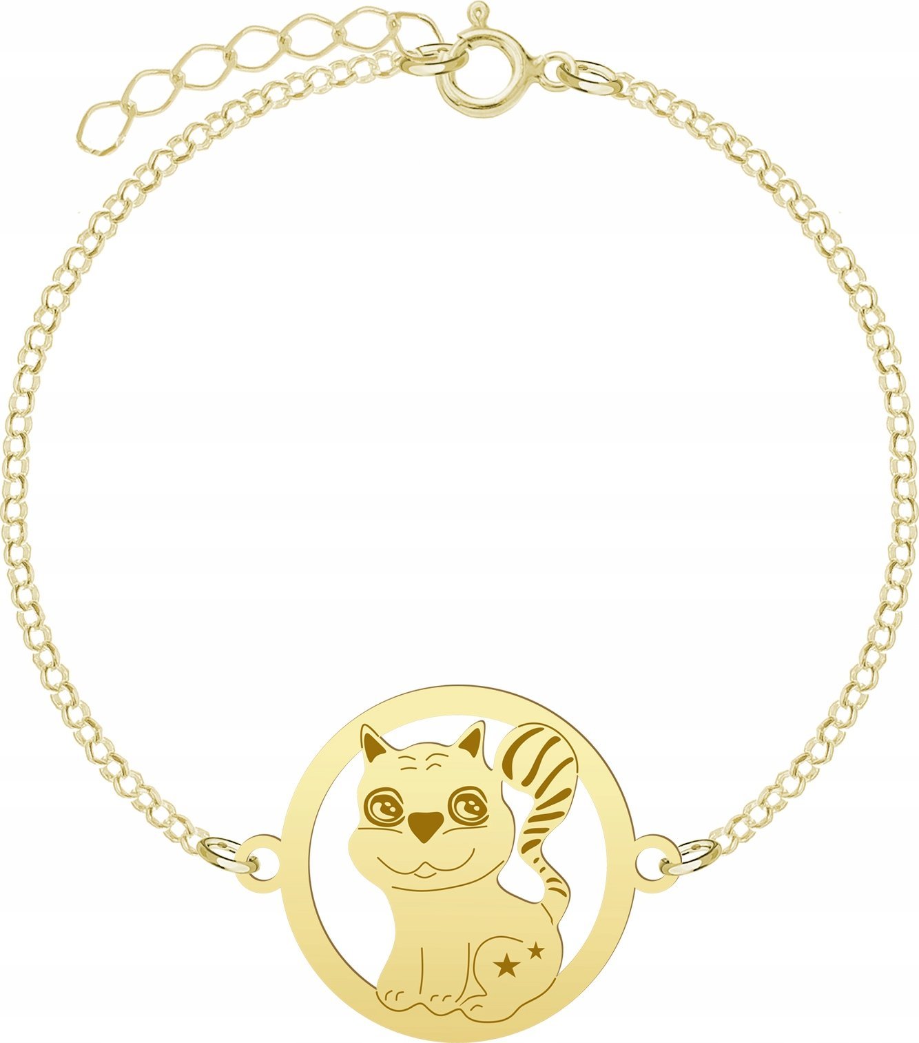 Radziszewska Jewellery Pozłacana Bransoletka CUTIE KOTEK DEDYKACJA