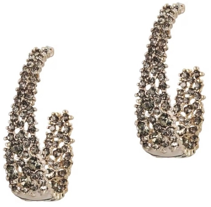 Pozłacane kolczyki z cyrkoniami efektowne kolczyki koła jasne złoto wiszące