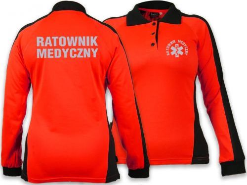 North Wind + medical Koszulka ratownicza Polo FLUO damska odblaskowa FUNKCYJNA z długim rękawem