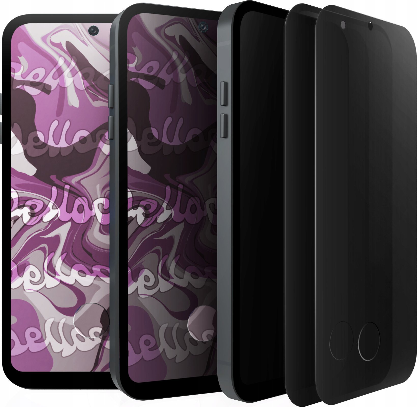 Hello Case [2-pak] Szkło Hartowane Do Samsung Galaxy S22 (Prywatyzujące, Ochronne)