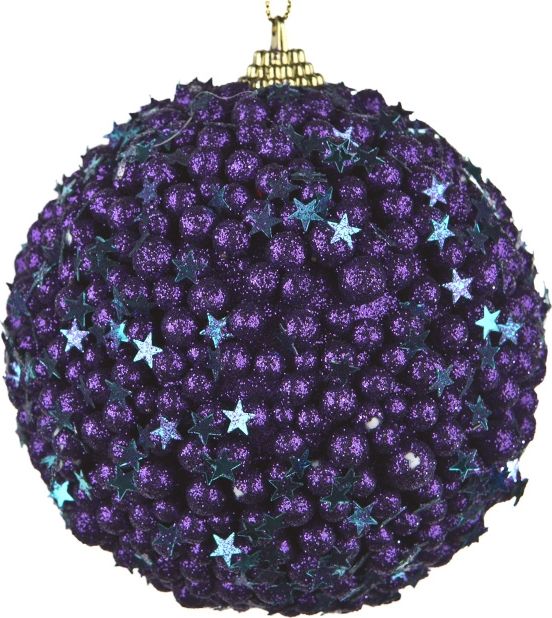 Witek Home Bombka 10cm (2 szt.) fioletowa