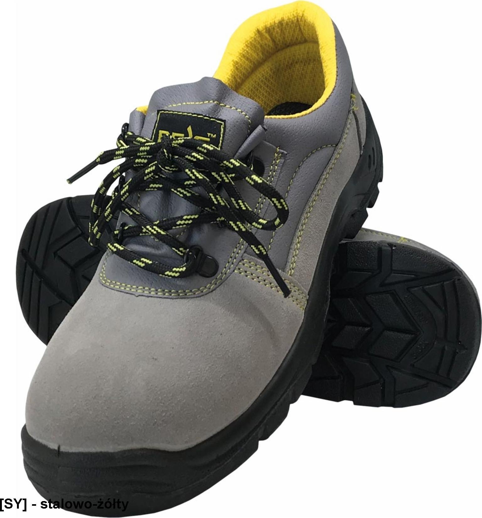 R.E.I.S. BRYESVEL-P-S1P SRC - Buty zawodowe YES, zamszowa skóra bydlęca, stalowy podnosek 50