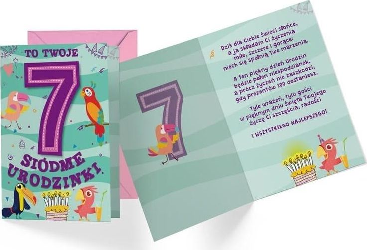 KUKARTKA Karnet B6 PR-291 Urodziny 7