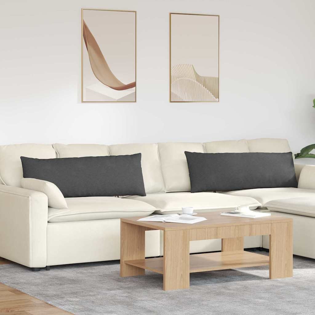 vidaXL Poduszki na sofę 2 pcs Ciemnoszary 120 x 40 cm
