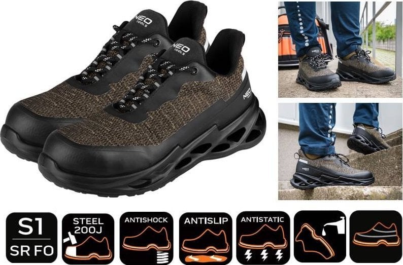 Półbuty robocze S1 SR FO, stalowy podnosek, rozmiar 45