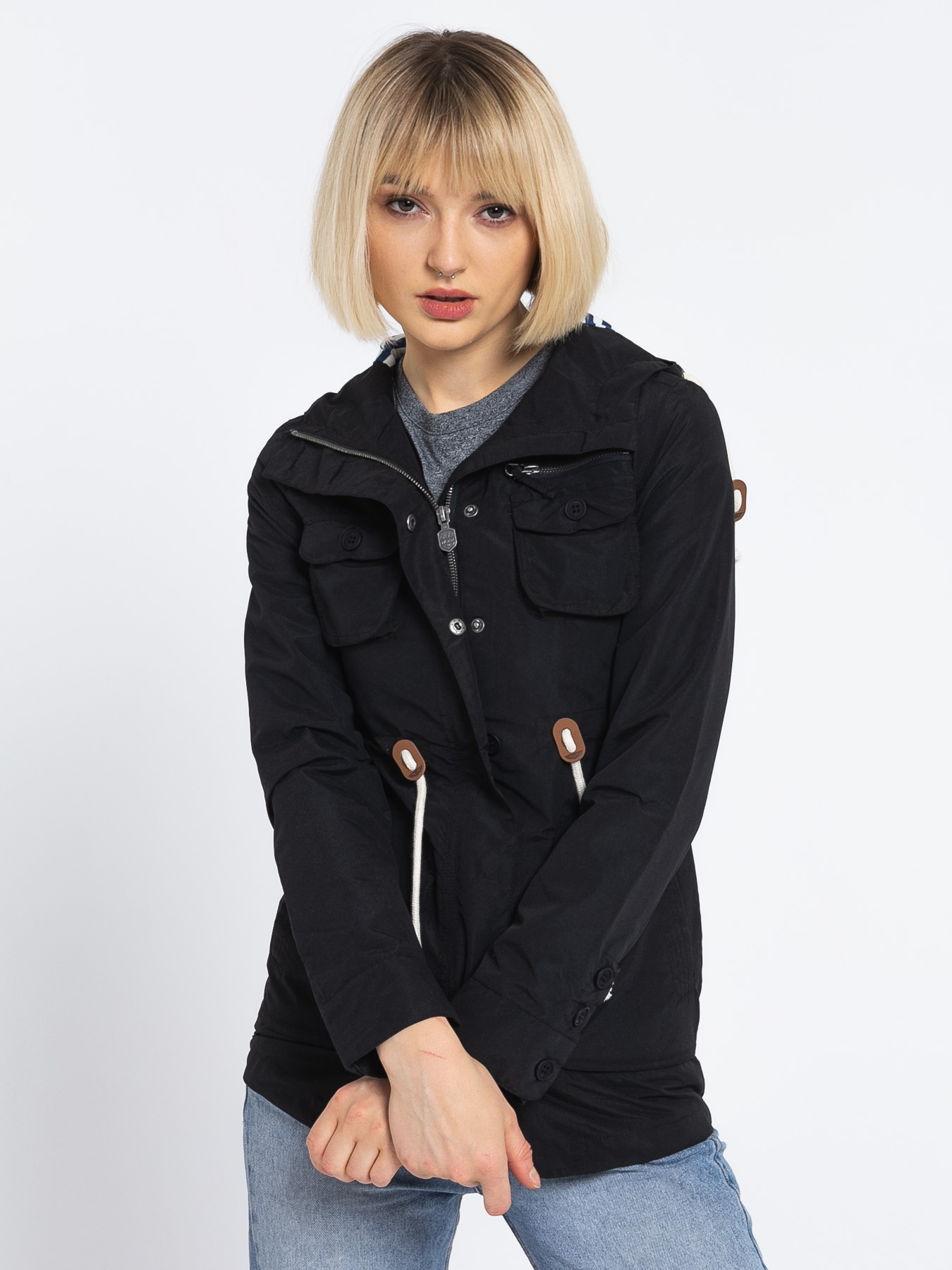 Woox Kurtka damska Drizzle Parka Ladies´ Black r. 34