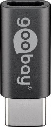 Adapter USB Goobay USB-C - microUSB Czarny (56635)