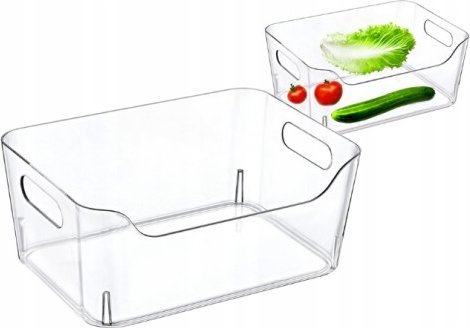 Koopman Organizer do lodówki prostokątny przezroczysty 23x16x9,5 cm