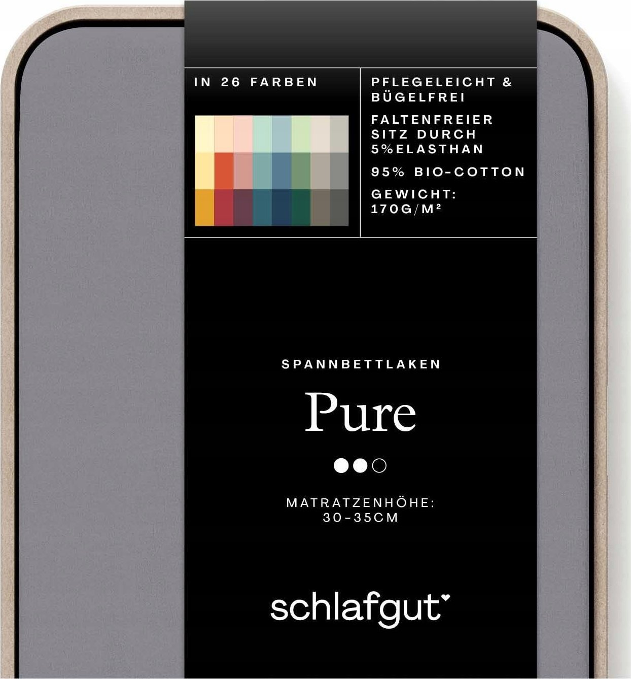 Schlaf-Gut Prześcieradło Schlafgut Pure Maxi 140x200-160x220 - L (128)