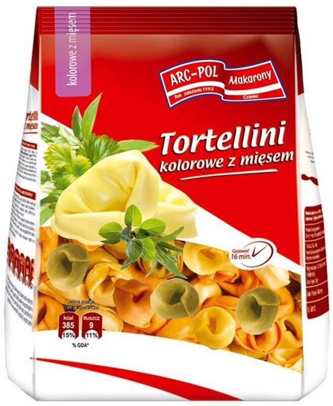 Arc-Pol Tortellini kolorowe z mięsem 250 g