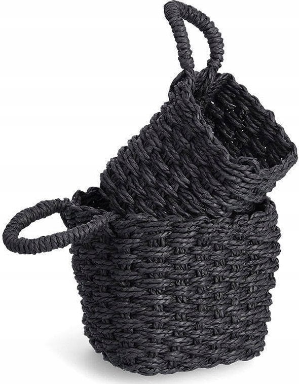 Zeller Koszyki do przechowywania z uchwytem, plecionka papierowa, 2 sztuki