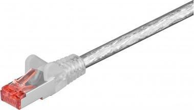 Goobay CAT 6 Kabel łączący, S/FTP (PiMF), Przezroczysty - Długość kabla 3 m