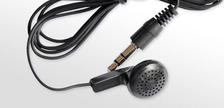 Słuchawki SŁUCHAWKA PRZEWODOWA POJEDYŃCZA JACK + MIKROFON