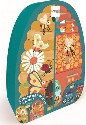 Dwustronne puzzle 40 XL Pszczoły i Ul