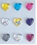 BREWIS Dżety samoprzylepne serca 9szt