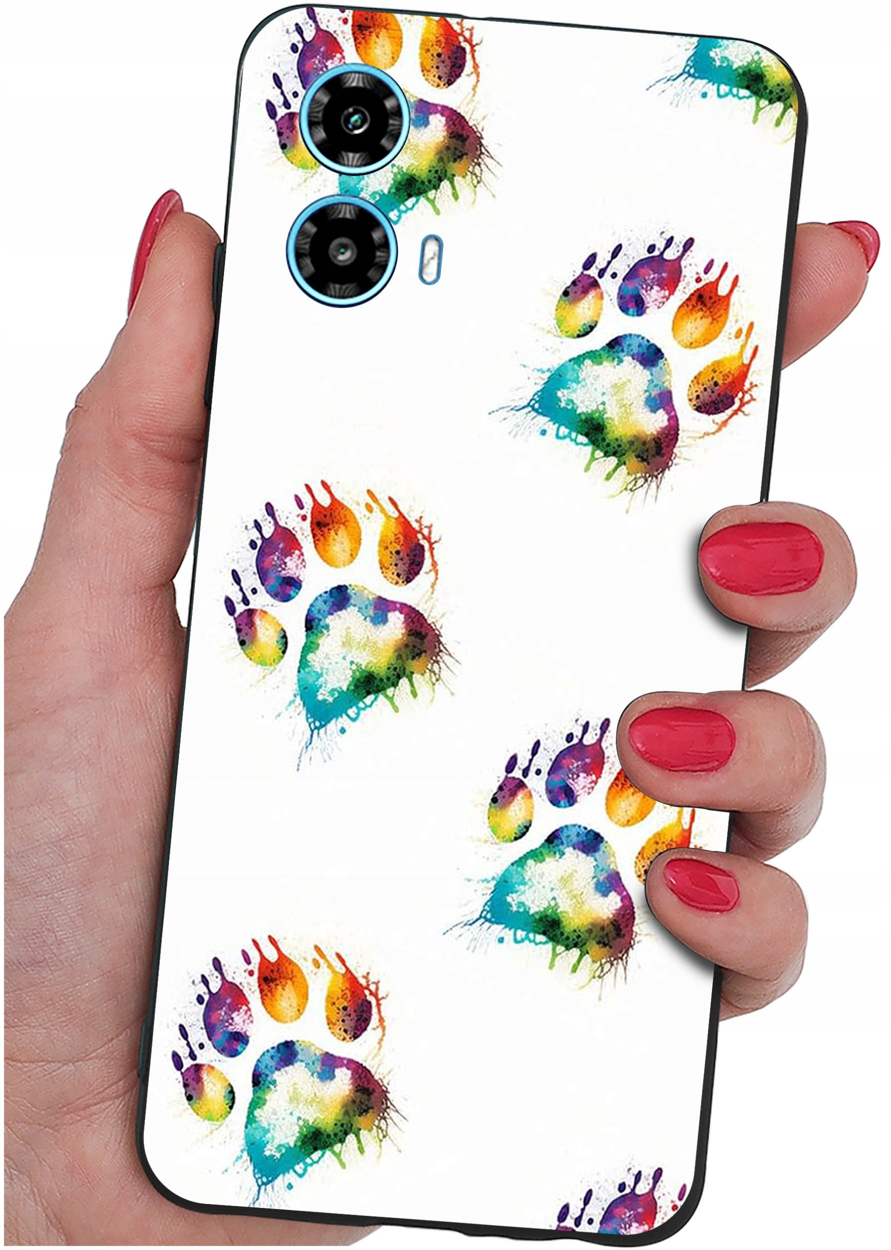 ETUI do Motorola Moto G34 5G WZORY |SILIKONOWE MATT CASE + SZKŁO 9H