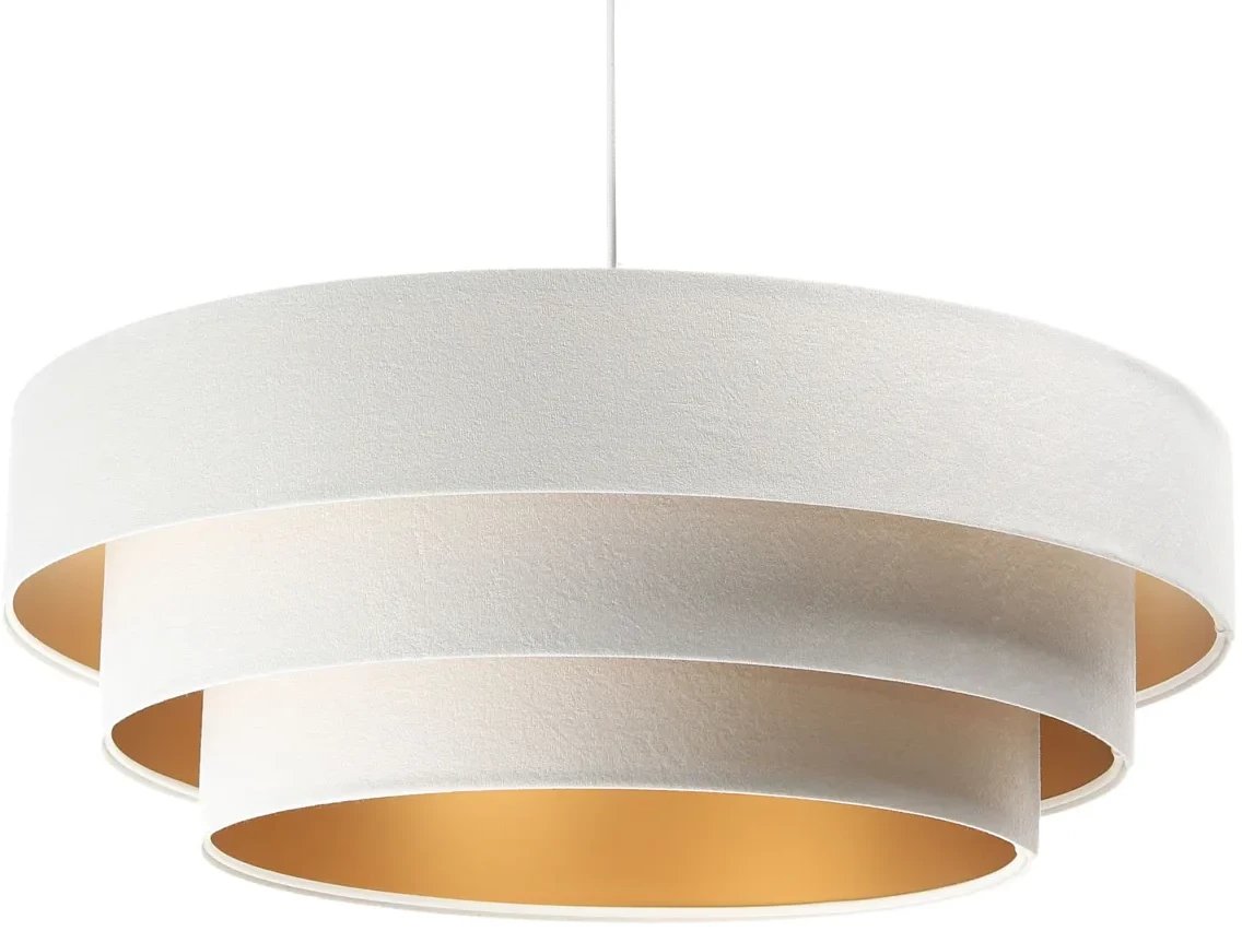 Lampa wisząca TRIO biała/złota BPS KONCEPT