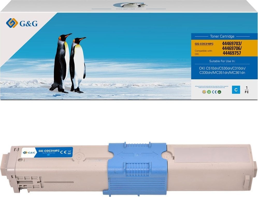 Toner G&G G&G kompatybilny toner z OKI 44469706, NT-CO310C, cyan, 2000s