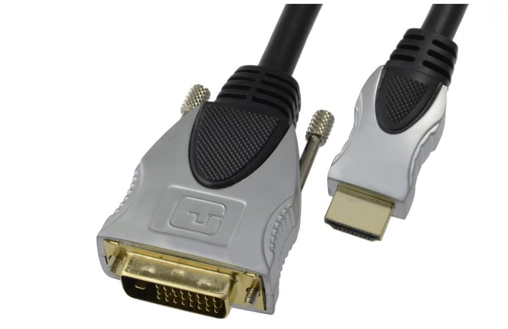 AUDA Prestige Kabel DVI-D Single Link / HDMI 1.4 FHD@60 (wtyk / wtyk) /30m/