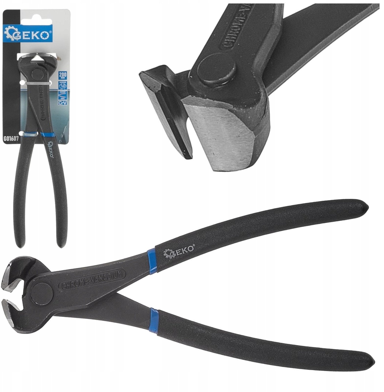 Szczypce tnące czołowe szerokie 200mm CrV (6/60)