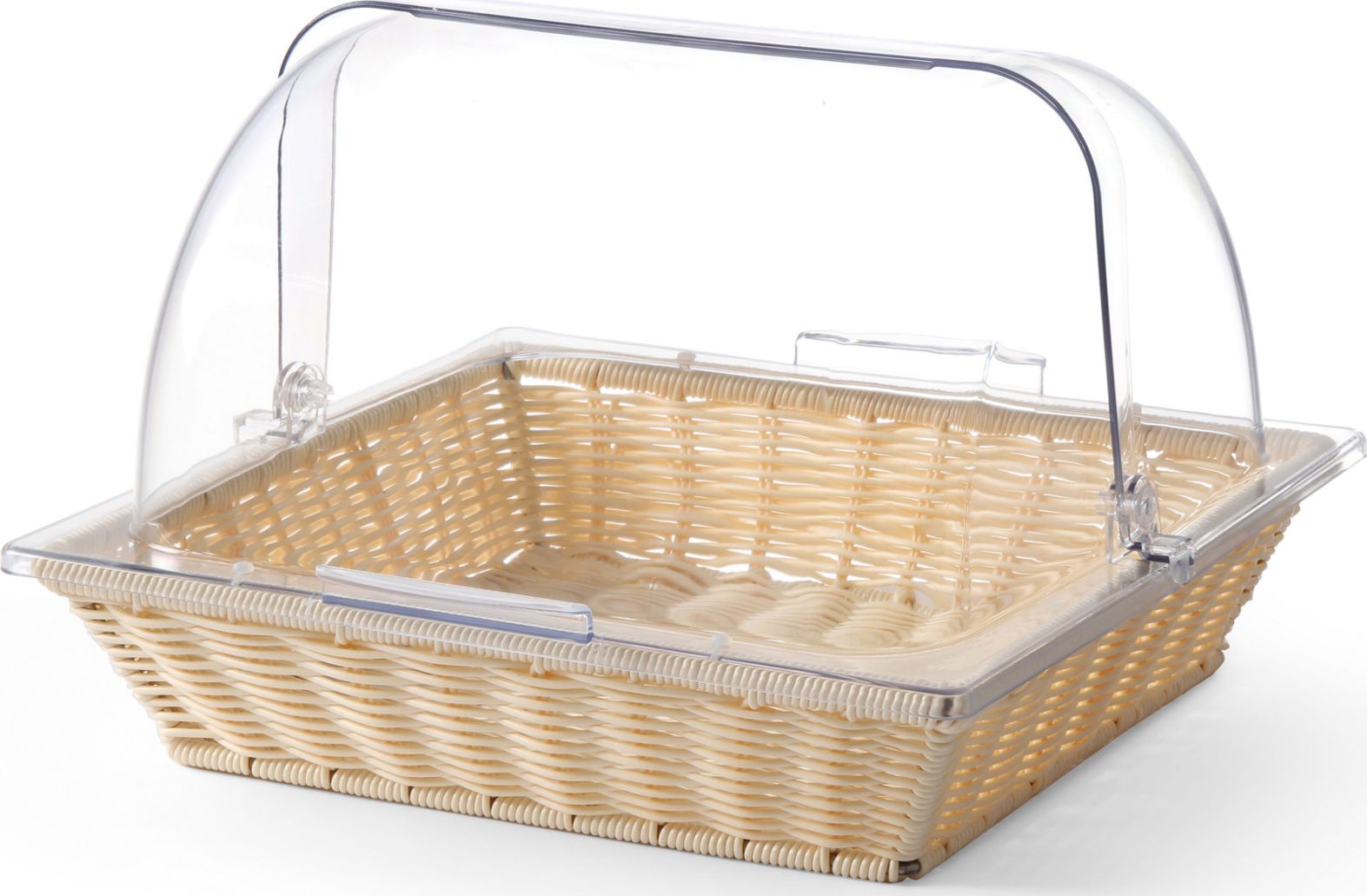 Hendi Koszyk na pieczywo z polirattanu z pokrywą ROLLTOP GN2/3 wys. 245mm - Hendi 426968 Koszyk na pieczywo z polirattanu z pokrywą ROLLTOP GN2/3 wys.