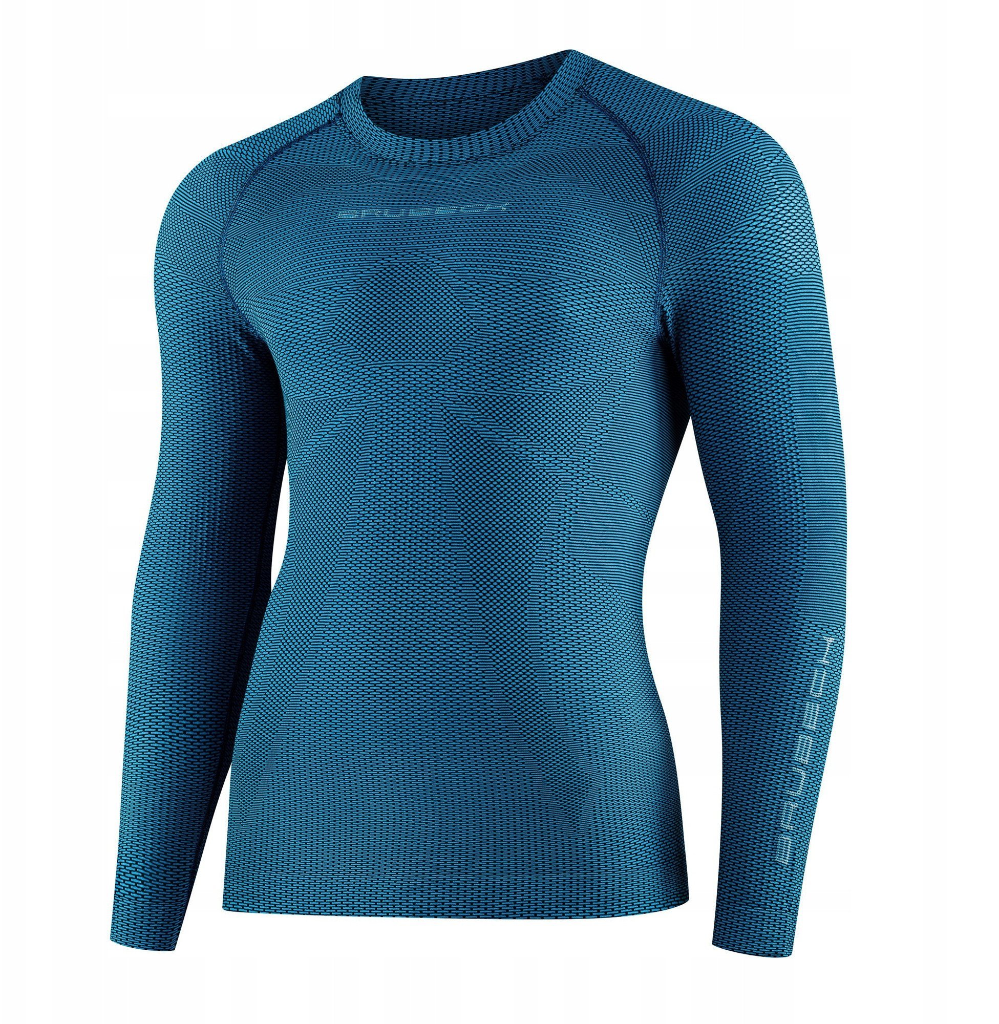 LS1595M Koszulka męska 3D PRO z długim rękawem niebieski S