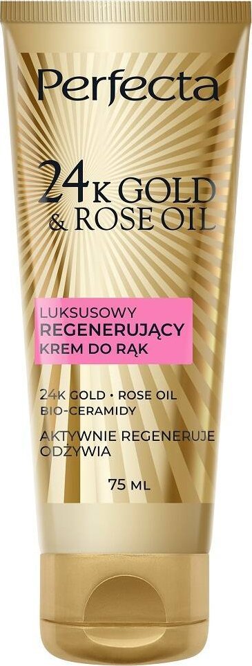 Perfecta Perfecta 24K Gold & Rose Oil luksusowy regenerujący krem do rąk 75ml