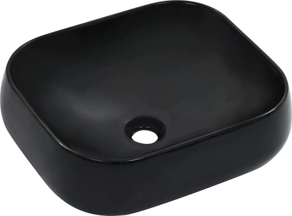 Umywalka vidaXL Umywalka, 44,5 x 39,5 x 14,5 cm, ceramiczna, czarna