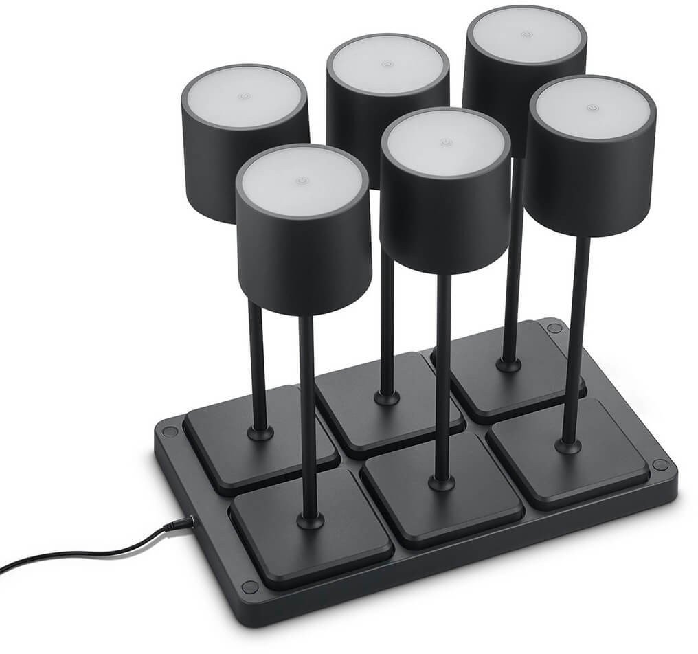 Lampki nocne Fernandez R54096632 LED 6W 2700-600K stacja ładowania czarny