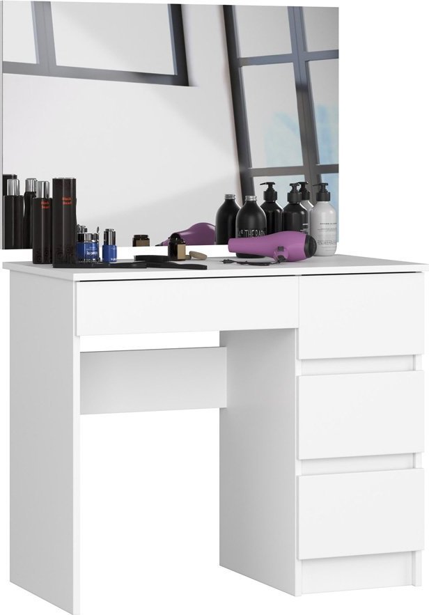 Elior Biała toaletka kosmetyczna prawostronna - Handi 3X