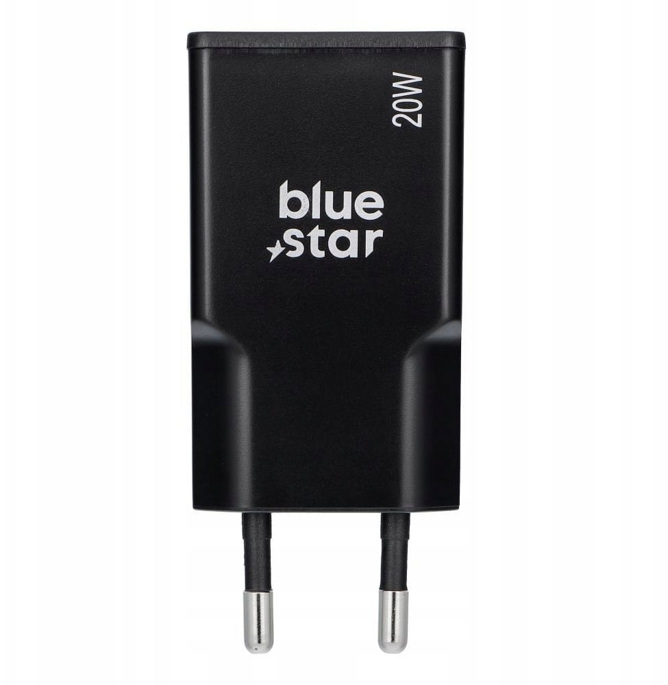 Ładowarka Blue Star Ładowarka sieciowa do telefonu Slim GaN 1x Typ C QC4.0 PD 3A 20W TFK-SC-20WPD czarna