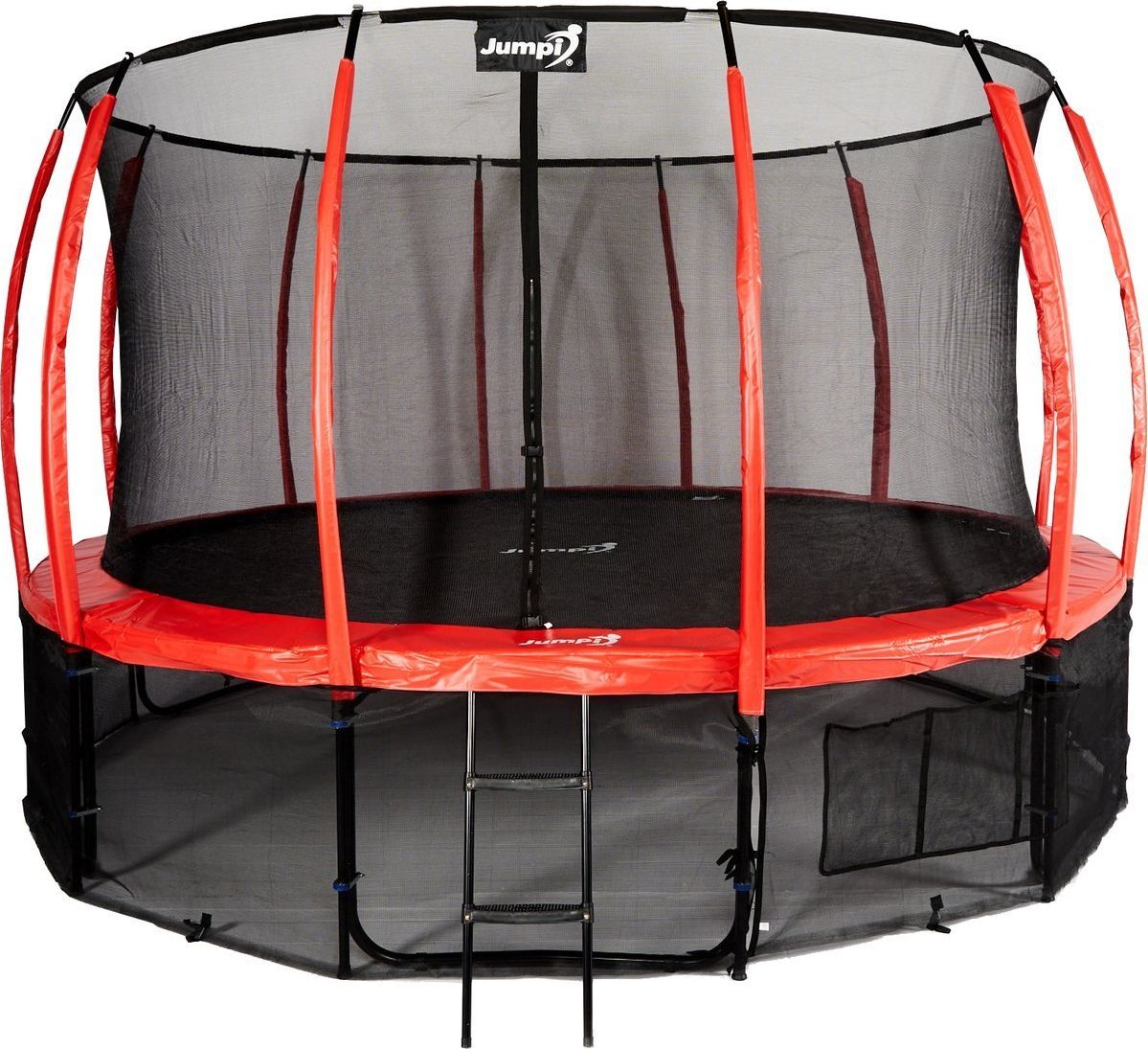 Trampolina ogrodowa Jumpi ogrodowa Maxy Comfort Plus z siatką wewnętrzną 16 FT 487 cm czerwona