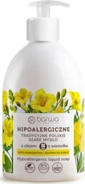 Barwa Hipoalergiczne Tradycyjne Polskie Szare Mydło w płynie Wiesiołek 450ml