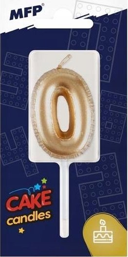 MFP paper świeczka do tortu balon nr 0 złota 8800114