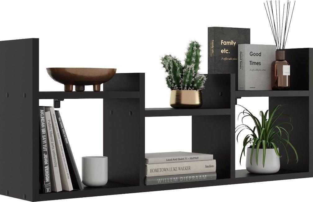 KROKUS Półka ALESIA 5 czarna