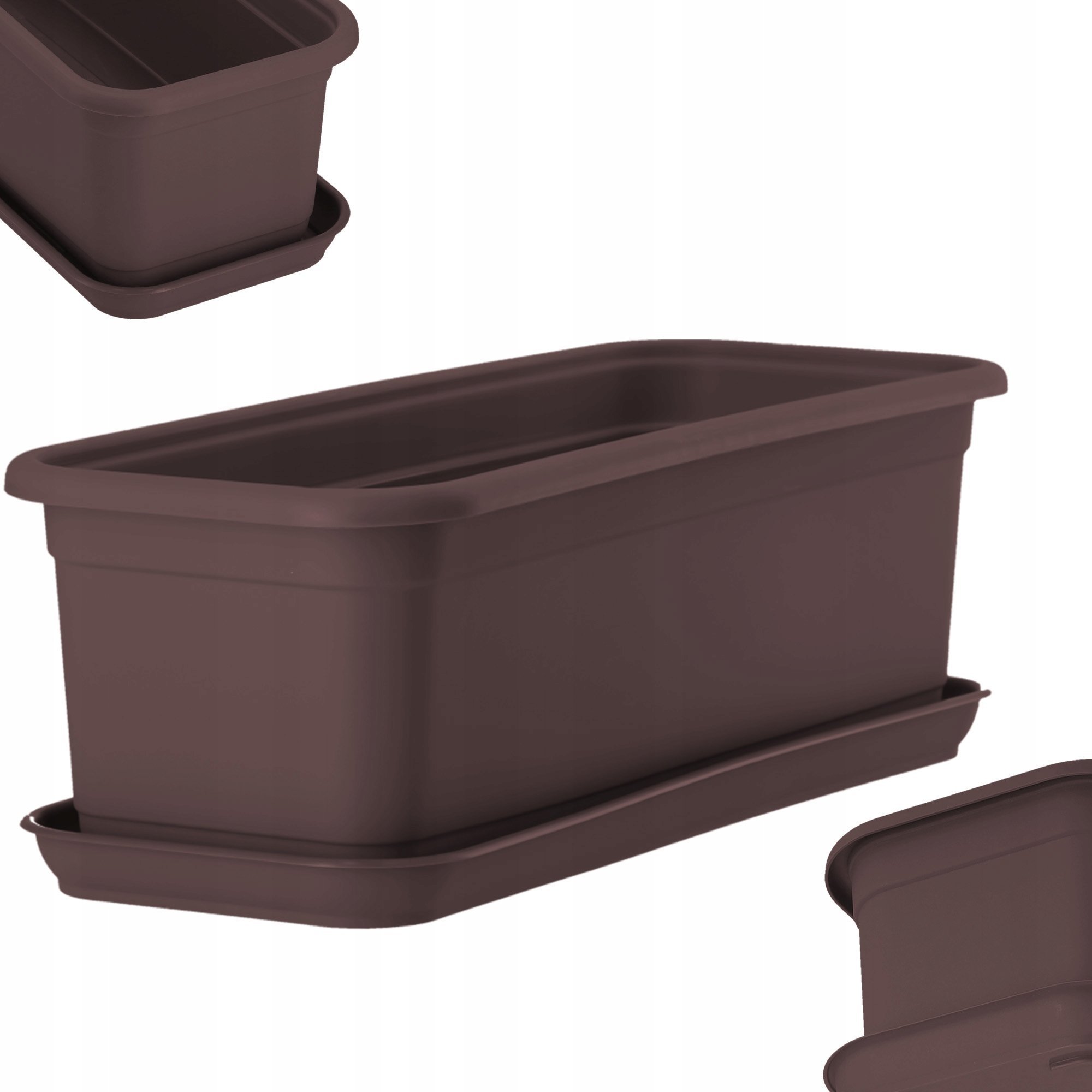 Kadax KADAX Doniczka Skrzynka Balkonowa 40cm Z Podstawką