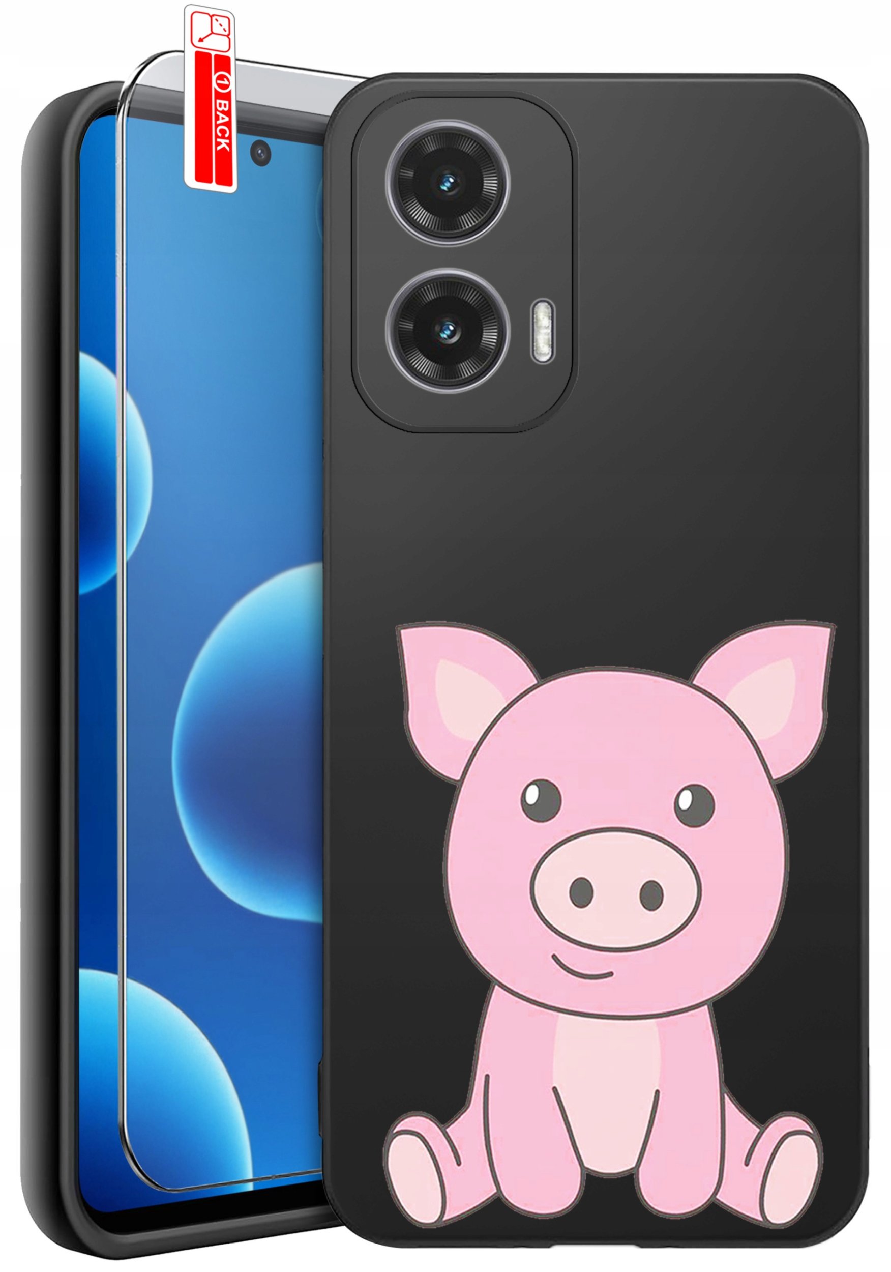 ETUI do Motorola Moto G45 5G | WZORY | SILIKONOWE MATT CASE + SZKŁO 9H