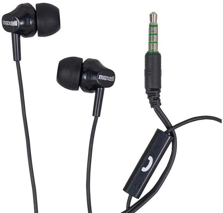 Maxell słuchawki przewodowe douszne EB-875 Jack 3,5mm czarny