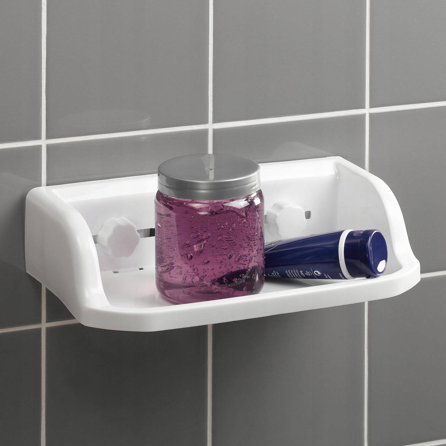 Douceur d`Interieur Półka łazienkowa, montaż na przyssawki, 30 x 17 cm