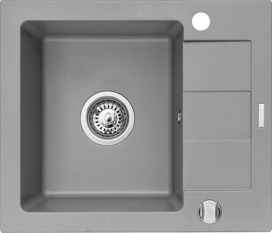 Zlewozmywak Pyramis Zlewozmywak granitowy Pyramis Sparta mini 56x44 1B1D Szary beton